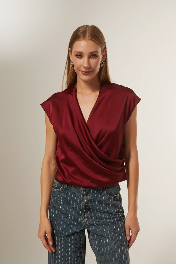 BLUSA LUJANE BORDEAUX OSCURO image number null