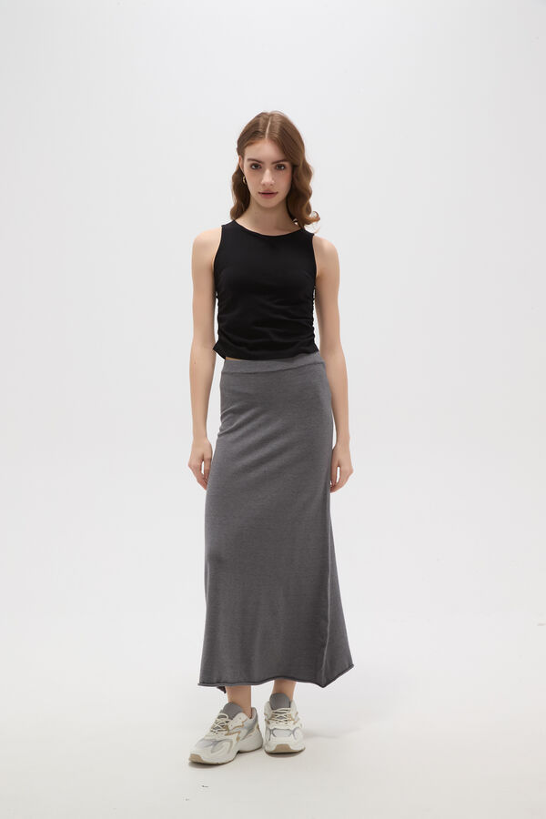 FALDA VALIRA GRIS MELANGE OSCURO image number null
