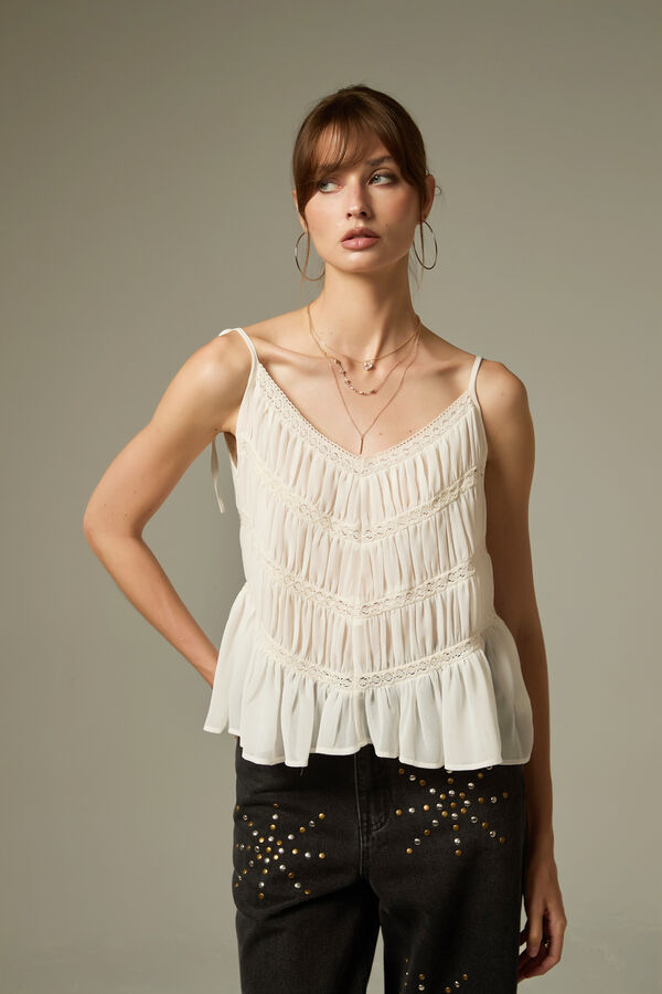 MUSCULOSA JATA MARFIL  / OFF WHITE image number null