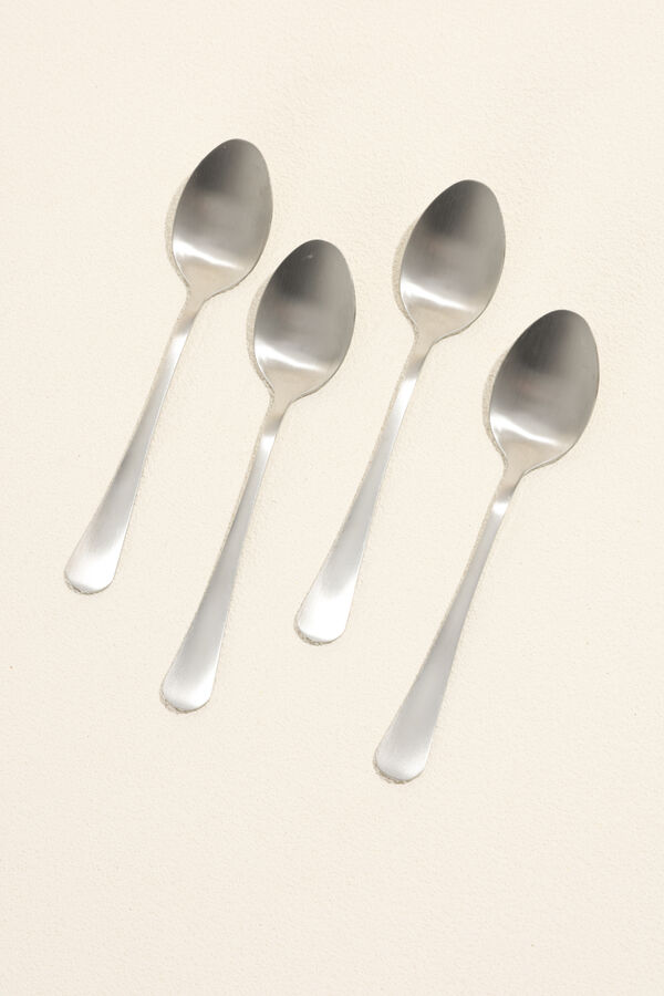 Cuchara de T&eacute; Olivo Set 4 un. Plateado COLOR UNICO image number null