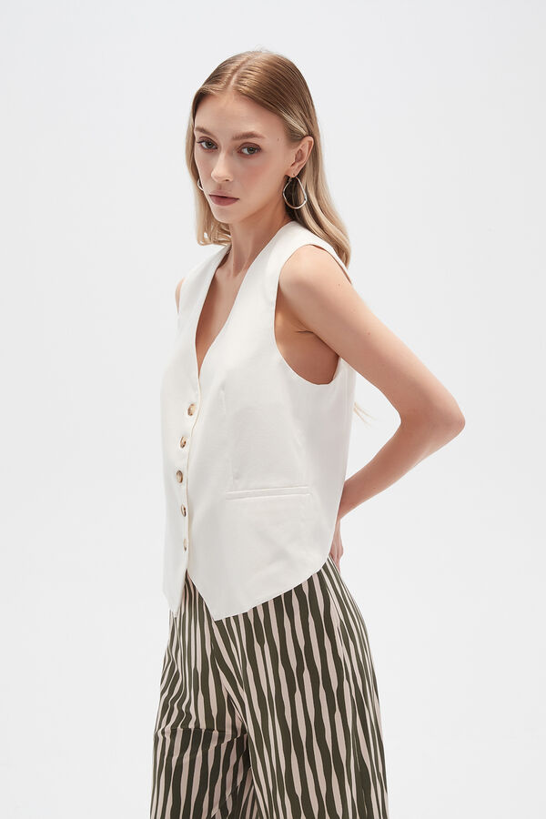 CHALECO ELIRA MARFIL  / OFF WHITE image number null