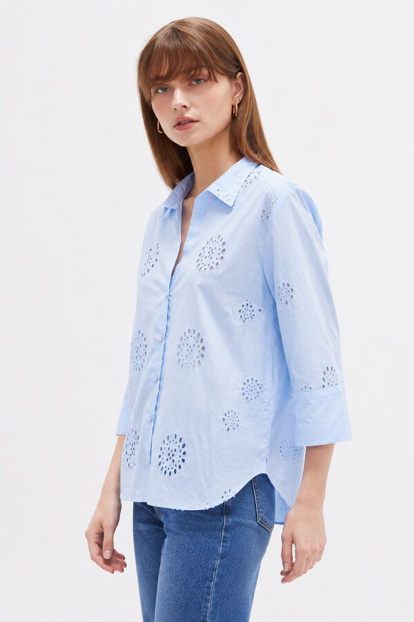 CAMISA BOW 70607 CELESTE image number null