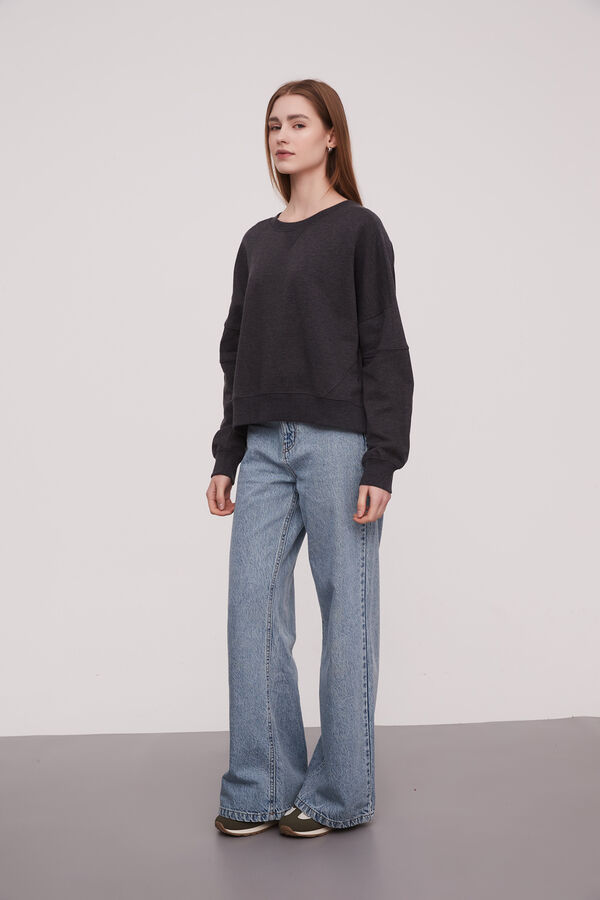 SUDADERA ROTTON GRIS OSCURO