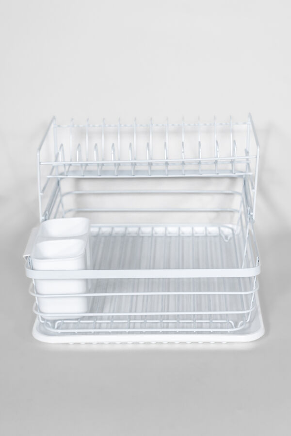 Organizaci&oacute;n y Limpieza Escurridor de Platos Dos Niveles 8 BLANCO image number null