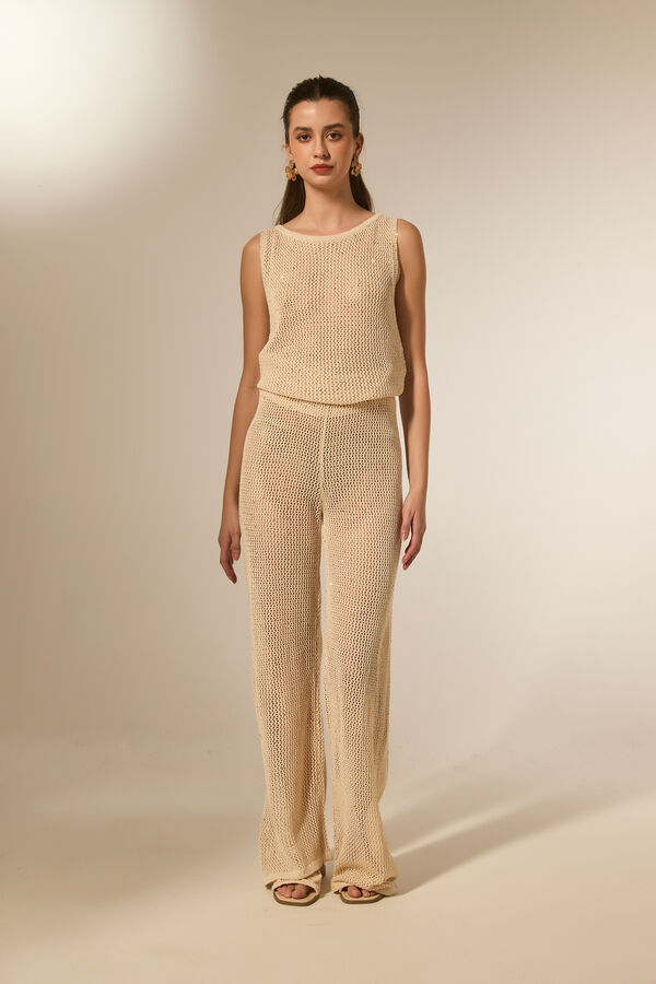 PANTALON TEJUNE DORADO image number null