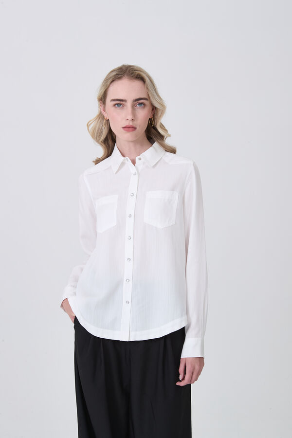 CAMISA NETER MARFIL  / OFF WHITE image number null
