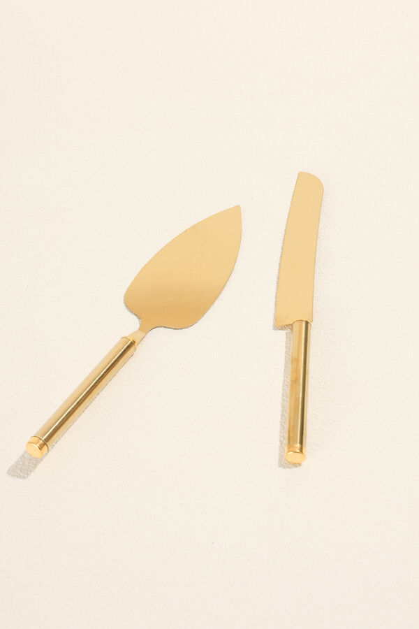 Accesorios Set Cuchillo Torta dorado COLOR UNICO image number null