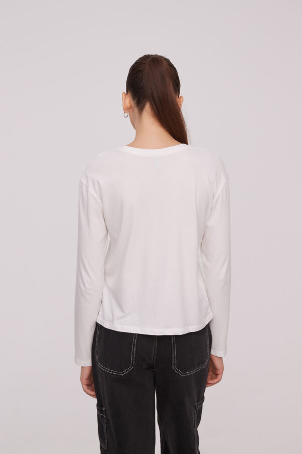 REMERA DUPLA MARFIL  / OFF WHITE image number null