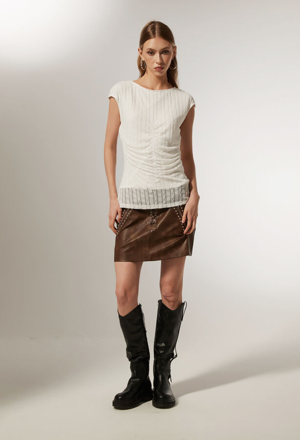 TOPS FARCA MARFIL  / OFF WHITE image number null