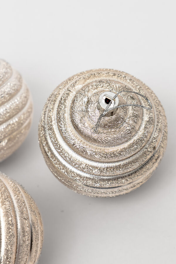 Colgante Esferas L&iacute;neas Oro, 3un. COLOR UNICO image number null