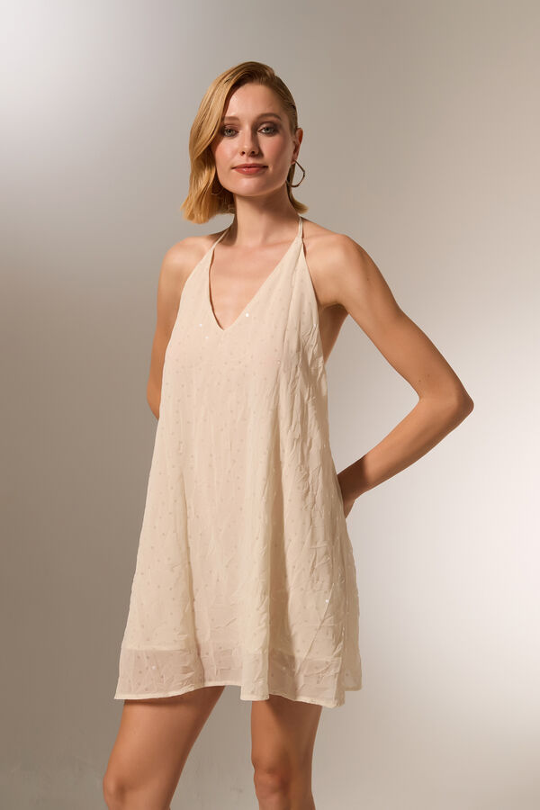 VESTIDO YAIRALI CRUDO / NATURAL image number null