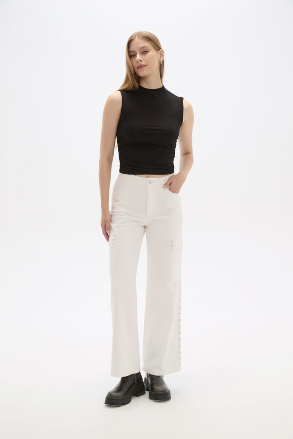 PANTALON BAPOR MARFIL  / OFF WHITE image number null