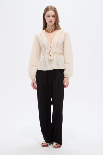 BLUSA EVRIN 70607 CRUDO / NATURAL image number null