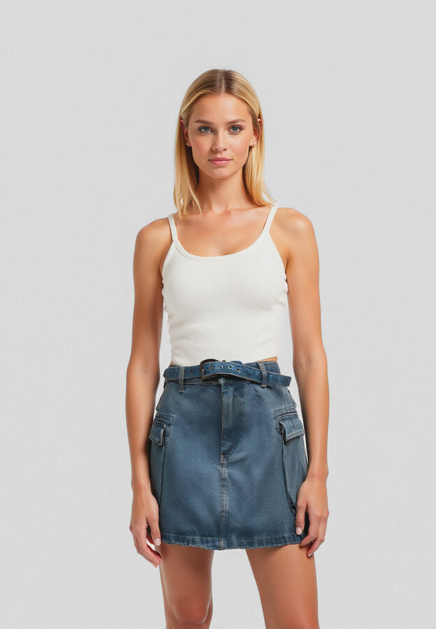 FALDA CAMBURI AZUL GRISACEO image number null