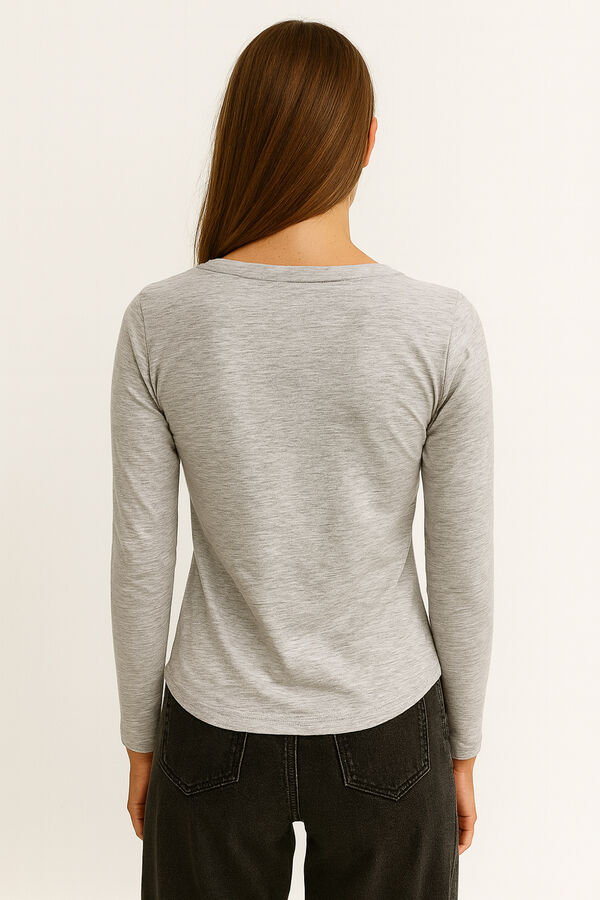 REMERA SIDRANA GRIS MELANGE image number null