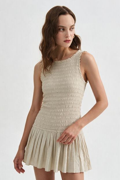 VESTIDO KAMAR 70809 ARENA MELANGE image number null
