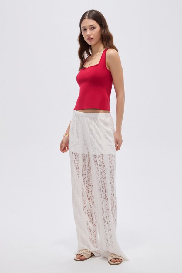 PANTALON COQUETA 70607 MARFIL  / OFF WHITE image number null