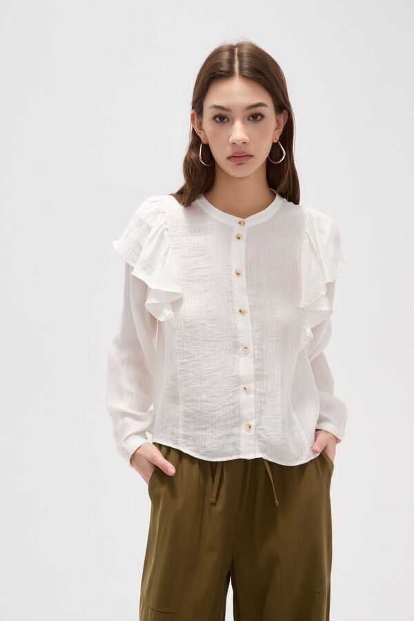 CAMISA WYLEN MARFIL  / OFF WHITE image number null