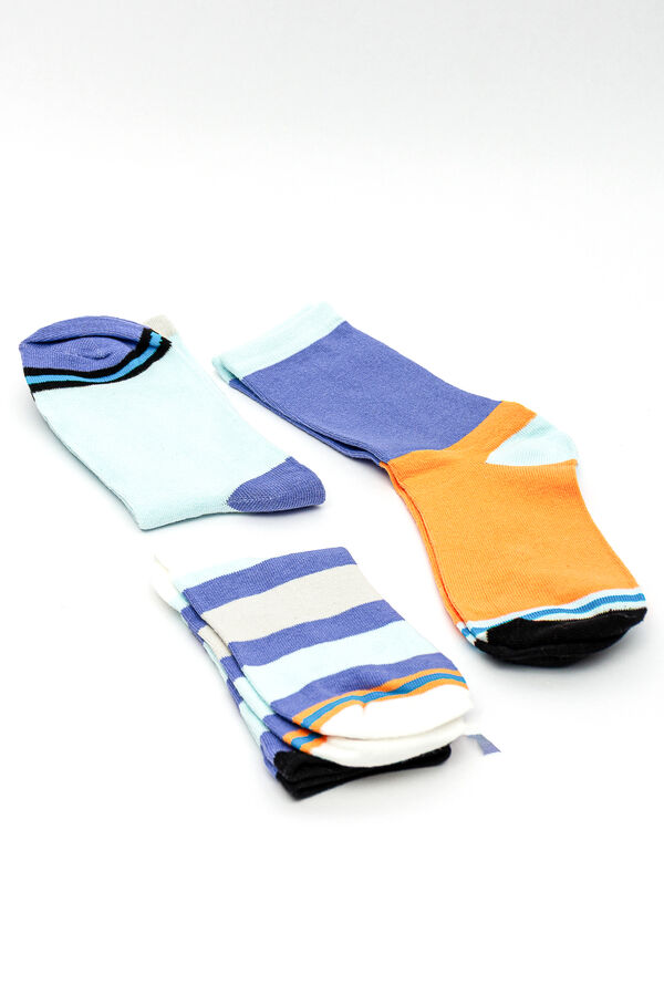 Medias Crew Floreta, Pack x 3 COLOR UNICO image number null