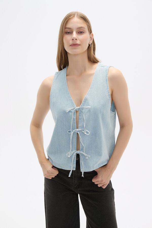 CHALECO CANDA CELESTE image number null