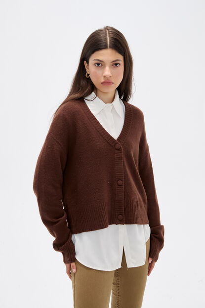 CARDIGAN AELVOS CHOCOLATE image number null