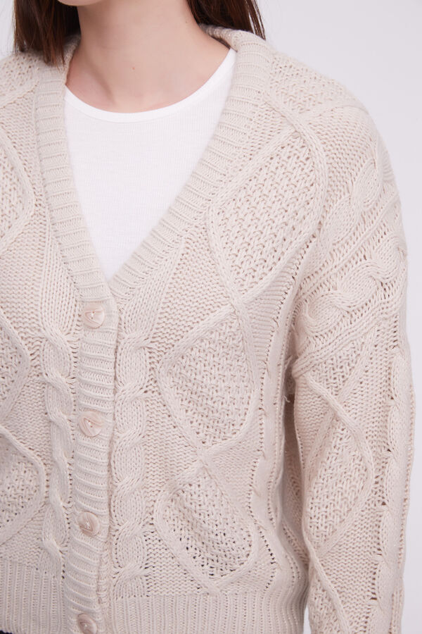 CARDIGAN BARTO CRUDO / NATURAL image number null