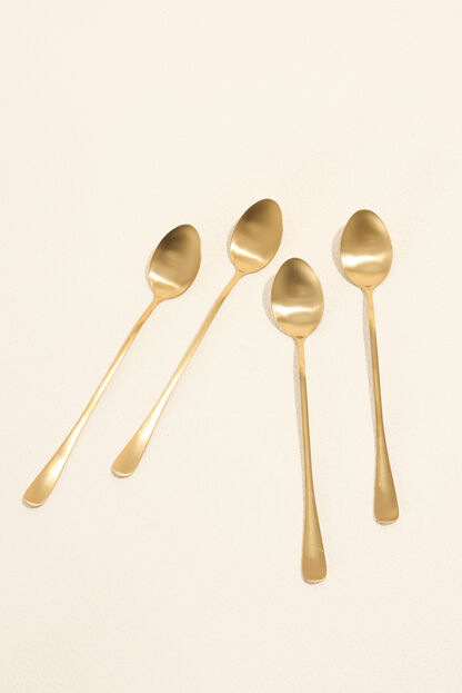 Cuchara Mango largo Olivo Set 4 un. dorado COLOR UNICO image number null