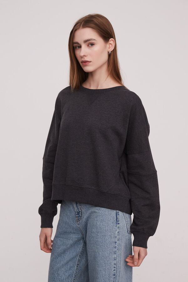 SUDADERA ROTTON GRIS OSCURO