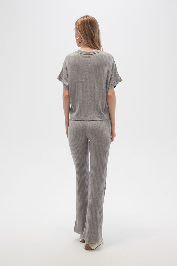 PANTALON RANA GRIS MELANGE MEDIO image number null