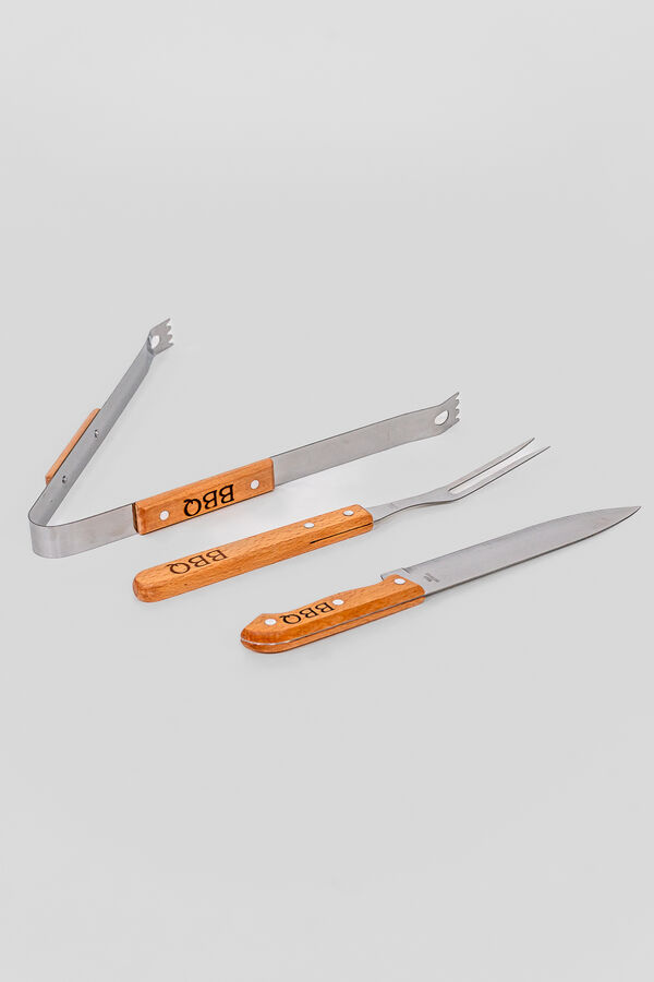 Accesorios para Parrilla Set de 3 piezas. Pincho, pinza y cuchilla con estuche 4 COLOR UNICO image number null