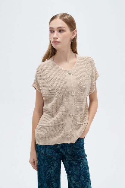 CHALECO DALVAR 70607 BEIGE image number null