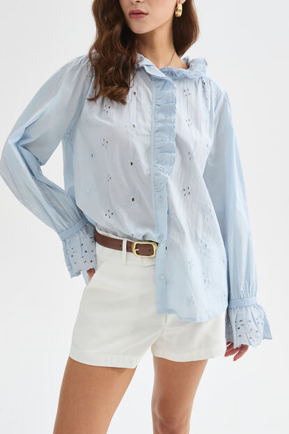 CAMISA JIARDIN 70607 CELESTE CLARO image number null