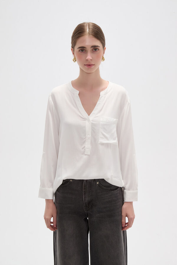 BLUSA AU MARFIL  / OFF WHITE image number null