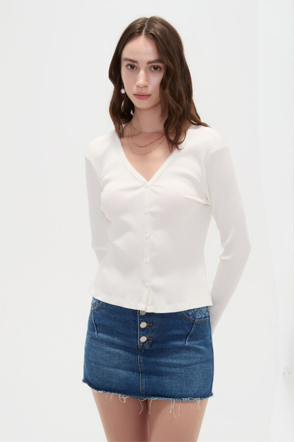 REMERA IRVETH MARFIL  / OFF WHITE image number null