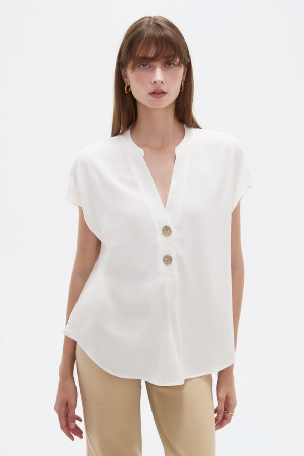 BLUSA LIMBANI 70607 MARFIL  / OFF WHITE image number null