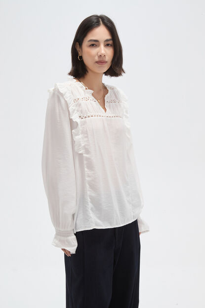 BLUSA TIREN MARFIL  / OFF WHITE image number null