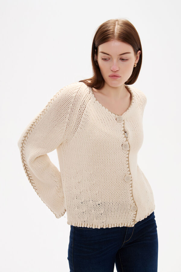 CARDIGAN GARENE CRUDO / NATURAL image number null