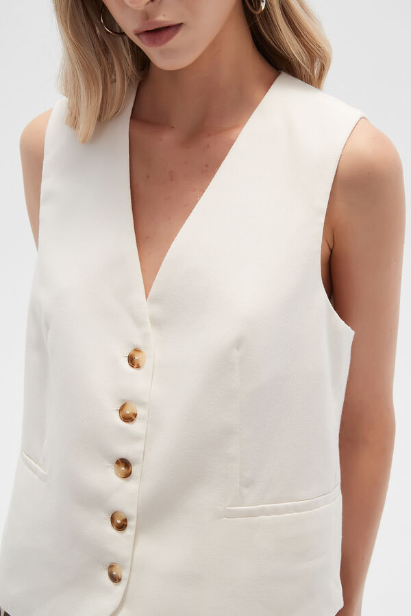 CHALECO ELIRA MARFIL  / OFF WHITE image number null