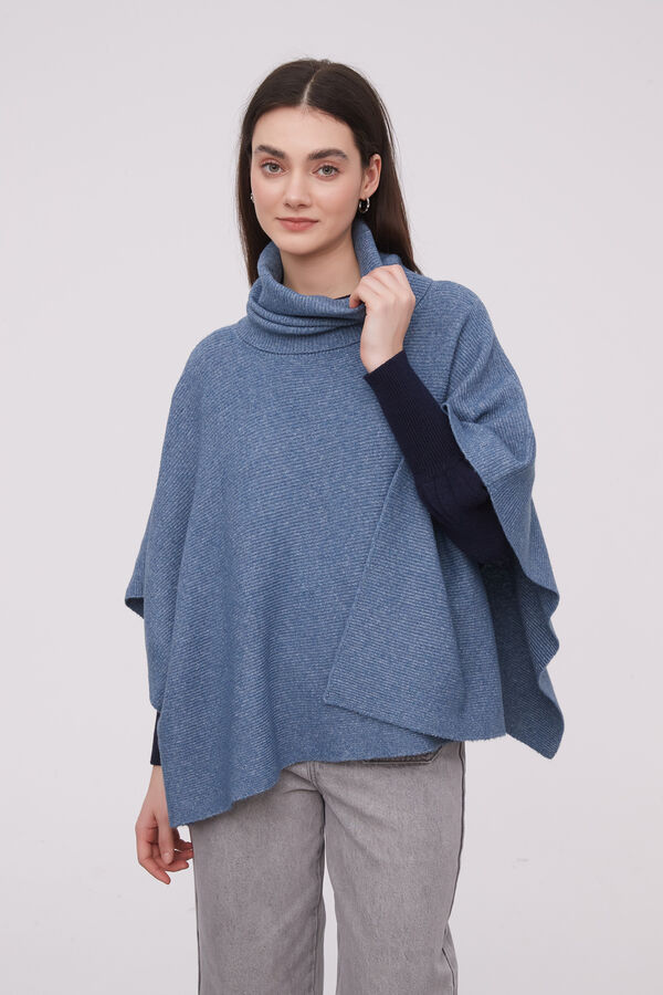 PONCHO MAOS AZUL GRISACEO image number null
