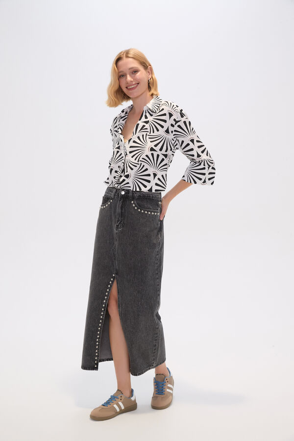 FALDA SIMBAL GRIS MEDIO image number null