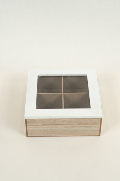 Caja para T&eacute; Tea, 4 separadores COLOR UNICO image number null