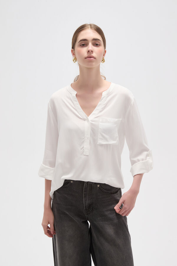 BLUSA AU MARFIL  / OFF WHITE image number null