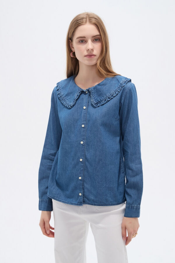 CAMISA HONNA 70607 AZUL MEDIO image number null