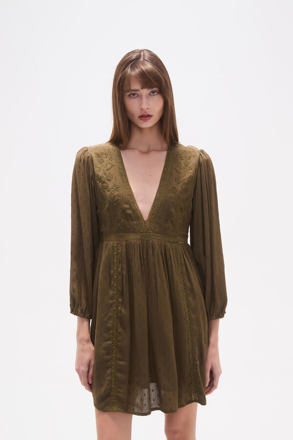 VESTIDO BOTHEI VERDE OLIVA OSCURO image number null