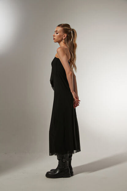 VESTIDO MANDINA NEGRO image number null