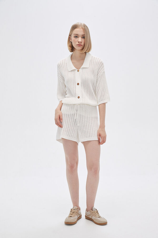 SHORT SHAMIN MARFIL  / OFF WHITE image number null