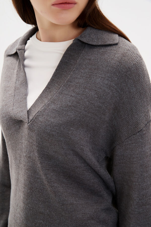 SWEATER DAPA 70607 GRIS MELANGE OSCURO image number null