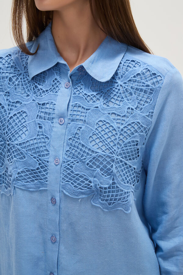 CAMISA JAYAS AZUL GRISACEO image number null