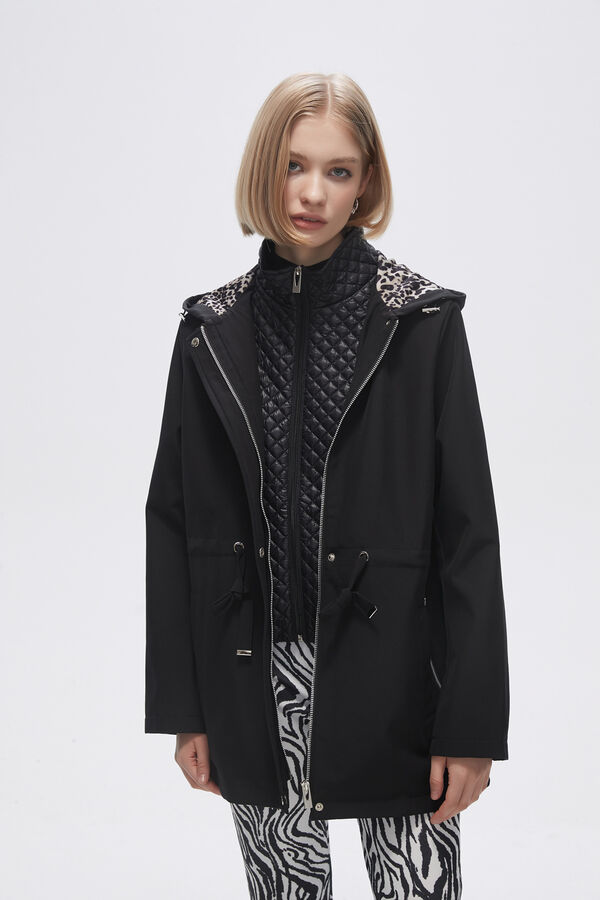 CAMPERA POPLINE NEGRO image number null