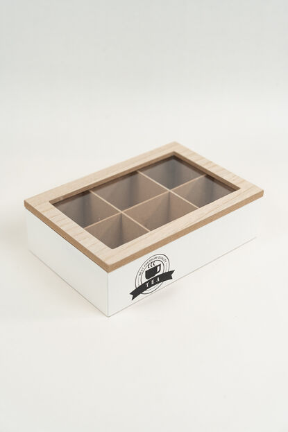 Caja para T&eacute; Aryel, 6 separaciones. BLANCO image number null